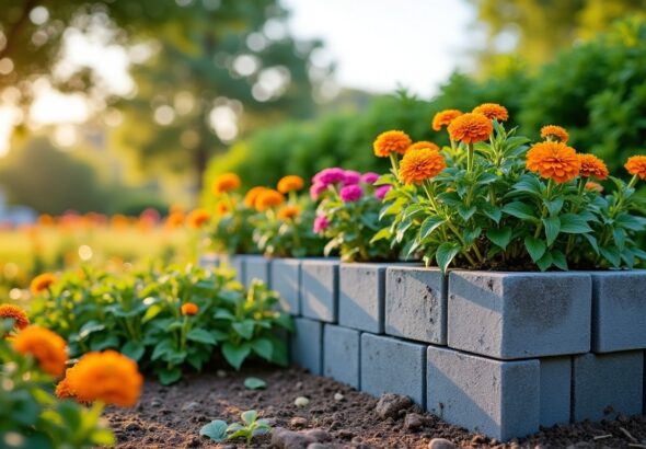 Comment garantir la stabilité d'une jardinière en parpaing sans fondation