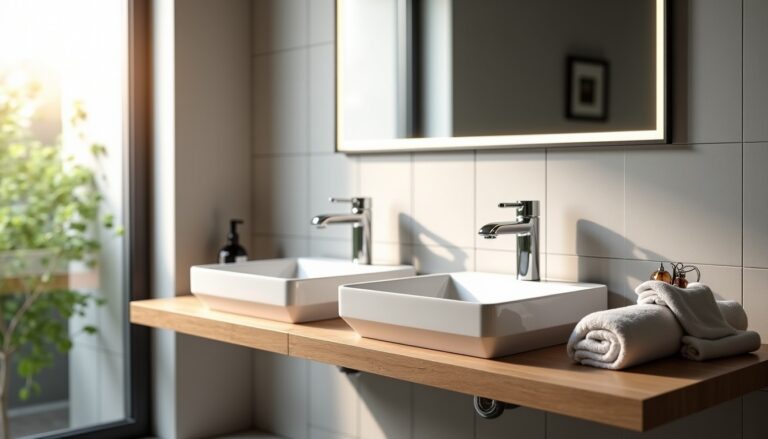 Hauteur idéale du meuble vasque : allier ergonomie et confort pour votre salle de bains