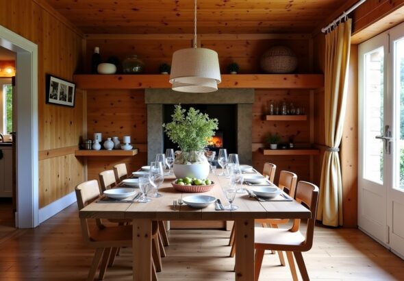 Comment aménager une salle à manger chaleureuse et accueillante grâce au bois massif