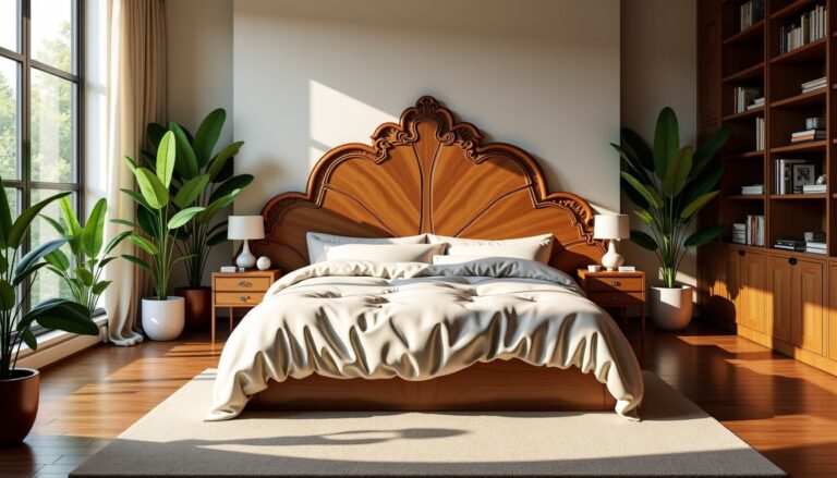 Transformez votre chambre en un havre d'élégance naturelle avec une tête de lit en bois