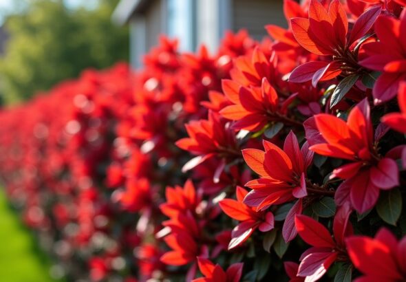 Tailler le photinia : obtenir des feuilles rouges éclatantes et une haie bien dense